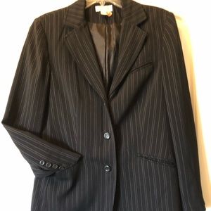 Black and white pin stripe